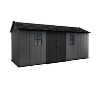 Keter Newton Plus Shed 17x7.5ft - Grey, All Weather Resistant, Easy to Clean, Fade-Free