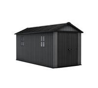 Keter Newton Plus Shed 7.5x15ft - Grey, All Weather Resistant, Easy to Clean, Fade-Free