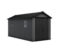 Keter Newton Plus Vertical 15X7.5 Ft Apex Grey Plastic 2 Door Shed With Floor & 2 Windows (Base Included)