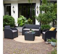 Keter Novara 4 Seater Sofa Set - Graphite