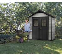 Keter Oakland 754 Composite Garden 7Ft X 4Ft Shed Outdoor Storage Grey Resin