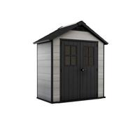 Keter Oakland 7X4 Ft Grey Plastic 2 Door Shed With Floor & 2 Windows (Base Included)