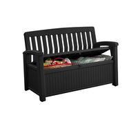 Keter Patio Bench Seat Chest 227 L Espresso Brown 63.5 x 132.69 x 89.5 cm