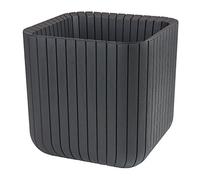 Keter Plastic Garden Planter CUBE, 50 Liters, Anthracite