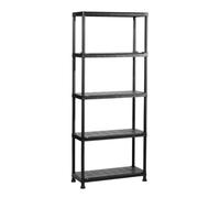 Keter Plus 75/5 Plastic Shelving Unit 75 x 32 x 176 cm Black