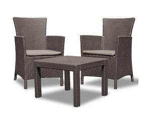 Keter Rosario Furniture balcony lounge set 2x Chairs and 1x Table