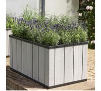 Keter Sequoia Elevated Garden Bed Mobile Planter Vegetable Herb Gardening - Grey