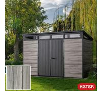 Keter Signature Garden 11ft 2 x 7ft 2 Storm Grey Resin Storage Shed with Floor