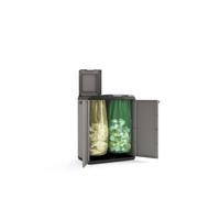 Keter Split Base Indoor Outdoor Multi purpose Recycling Cabinet Grey/Black