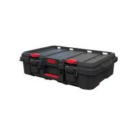 Keter Stack n' Roll Modular DIY Power Tool Storage Case, Stackable, Lightweight, Durable, Water Resistant, Black
