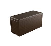Garden Storage Chest 270L Large Keter Brown Rattan Design Patio Balcony Sturdy