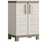 Keter Low Storage Cabinet Excellence Beige And Taupe 97 Cm