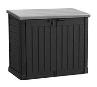 Keter Store It Out Black & Grey 1200L Flat Garden Storage Box (H)12500mm (W)1455mm
