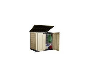 Keter Store It Out Max Outdoor Plastic Garden Storage Shed, 145.5 x 82 x 125 cm - Beige/Brown