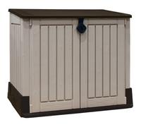 Keter Store-It-Out Midi 845L Outdoor Garden Storage Shed - Beige Brown - 130x74x110 cm - 2 x 120L Wheelie Bin Capacity - 17197253