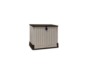 Keter Store It Out Midi Weather-Resistant Outdoor Plastic Garden Storage Shed 130 x 74 x 110 cm - Beige/Brown