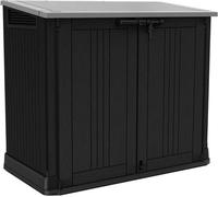 Keter Store It Out Nova Outdoor Garden Storage Shed, 32 X 71.5 X 113.5 Cm, Dark Grey With Light Lid