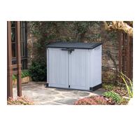 Keter Store it Out Nova Outdoor Garden Storage Shed, 32 x 71.5 x 113.5 cm, Light Grey with Dark Grey Lid