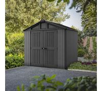 Keter Stronghold 8X6 Ft Apex Plastic 2 Door Shed With Floor & 10 Windows (Base Included)
