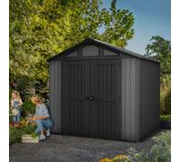 Keter Stronghold 8X8 Ft Apex Plastic 2 Door Shed With Floor & 10 Windows (Base Included)
