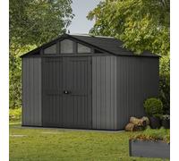 Keter Stronghold 10X11.5 Ft Apex Plastic 2 Door Shed With Floor & 10 Windows (Base Included)