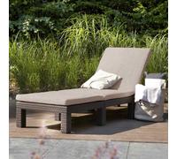 Keter Sunlounger with Cushion Daytona Brown