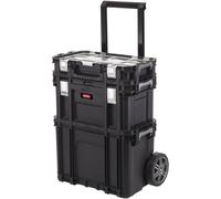 Keter Tool Box Modular Storage Trolley Connect Rolling System Sturdy 3 In 1