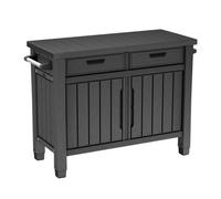 Keter Unity Outdoor Garden Bbq Table Black Plastic Storage Box (W) 125.5Cm X (D) 51.5Cm