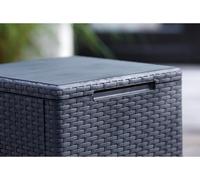 Keter Vigo Graphite 37cm Plastic Storage Table Weatherproof Storage Function