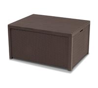 Keter Weather Resistant Outdoor Storage Table Box in Brown Keter Brown