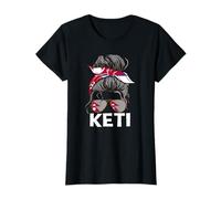 Keti Nepal Girl Messy Hair Bun Nepali Woman T-Shirt