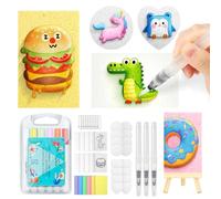 KETIEE Magic Puffy Paint 58Pcs Magic Foam Texture Painting Kit, 3D Drawing Set DIY Art Supplies 32 Pcs Foam Texture Paper, 12 Colors Acrylic Marker Pens, Magical 3D Effect Texture Painting Kit