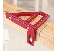 KETIPED 3D Multi-Angle Measuring Ruler, 4.41" x 3.11" Aluminum Alloy Woodworking Square Protractor, Carpenter's Tool