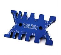 KETIPED High Precision Aluminum Dovetail Jig Metric and Imperial Tenon Caliper Card Gauge for Measuring Height Woodworking Saw Table Machine Gaps Precision Measuring Tool,MG-016B