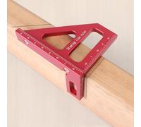 KETIPED Imperial 3D Multi-Angle Measuring Ruler,45/90 Degree Aluminum Alloy Woodworking Square Protractor, Miter Triangle Ruler High Precision Layout Measuring Tool for Engineer Carpenter,003R