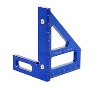 KETIPED Imperial 3D Multi-Angle Measuring Ruler,45/90 Degree Aluminum Alloy Woodworking Square Protractor, Miter Triangle Ruler High Precision Layout Measuring Tool for Engineer Carpenter,003B