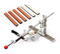 KETIPED Professional Knife Sharpener with 6 Whetstones,360° Flipping Angle Adjustable Design,Fixed-Angle High Precision Grinder Sharpening with Dual Clamps,072SV