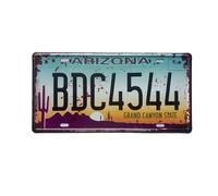 KETMEDI - Retro Arizona License Plate Rusty Coffee 12x6 Inch Tin Car Front Decor Home Decor
