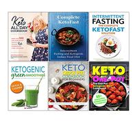 Keto All Day Cookbook, Complete Ketofast, Intermittent Fasting The Ketofast Solution, Ketogenic Green Smoothies, Crock Pot, One Pot Diet 6 Books Collection Set