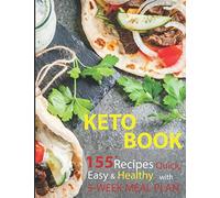 Keto Book: 155 Quick ,easy & Healthy Keto Recipes & 3-week Meal Plan For High Intensity Work People (Keto Cookbook For Beginners)