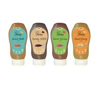 Keto Chef Sauce Combo 300ml(Pack of 4) - Low Calorie, No Added Sugar, Keto Friendly & Vegan Sauces | Includes Sweet Chilli, Smoky BBQ, Tomato Ketchup & Sweet Curry | Ideal for Dips & Cooking