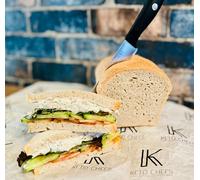 Keto Chefs Freshly Baked Keto Bread Crusty White Loaf Ultra Low Carb 600g x 2 Loaves