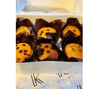 Keto Chefs Low Carb 6 x Fully Keto Savile Orange & 90% Belgium Dark Chocolate Chip Muffins Freshly Baked 600g x 3 Packs