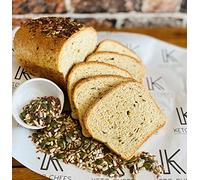 Keto Chefs Ultra Low Carb Freshly Baked Keto Bread Sliced Multiseed Rustic loaf x 4 Loaves (600g Each)