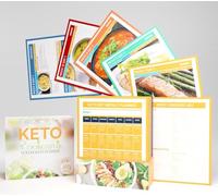 Keto Cookcards | Recipe Cards with 12-Week Meal Planner, Grocery List, and Food Prep Flashcards, 120 Smart Diet and Easy Cookbook Options with Breakfast, Lunch, and Dinner