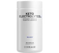 Keto Electrolytes Supplement - Vegan Electrolyte Tablets w Magnesium, Potassium, Calcium & Salt - Electrolyte Powder Salt Pills & Drink Hydration Supplements - Non-GMO, Keto Diet -180 Capsules