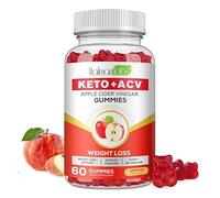 Keto Gummies, Apple Cider Vinegar Gummies with Vitamin C, B12, B6, B9 & Beetroot - 60 Vegan & Gluten-Free for Effective Detoxification-Delicious ACV Gummy