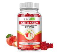 Keto Gummies, Apple Cider Vinegar Gummies with Vitamin C, B12, B6, B9 & Beetroot - 60 Vegan & Gluten-Free for Effective Detoxification-Delicious ACV Gummy