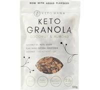 Keto Hana Coconut and Almond Keto Granola Keto Diet Vegan Grain Free Dairy Free Plant Based No Refined Sugars Gluten Free 1.1g Net Carbs Breakfast Cereal - 300gr/0.6lbs