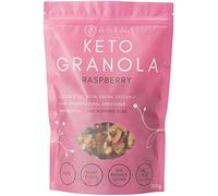 Keto Hana Raspberry Breakfast, Snacking Granola, Just 2g Net Carbs, High Protein, Healthy Keto Diet Granola (Four 300g/0.6lbs Bags)